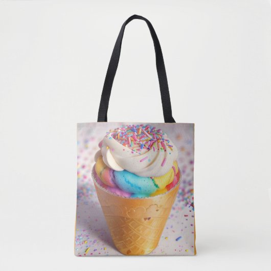 Ice Cream Cone Sprinkles Tote Bag (Voorkant)