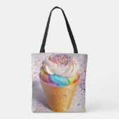 Ice Cream Cone Sprinkles Tote Bag (Achterkant)