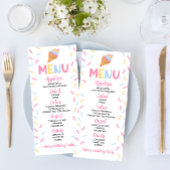 Ice Cream Cone Sprinkles Zoet Verjaardagsfeestje V Menu