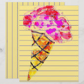 Ice Cream Cone Stationery (Voorkant / Achterkant)
