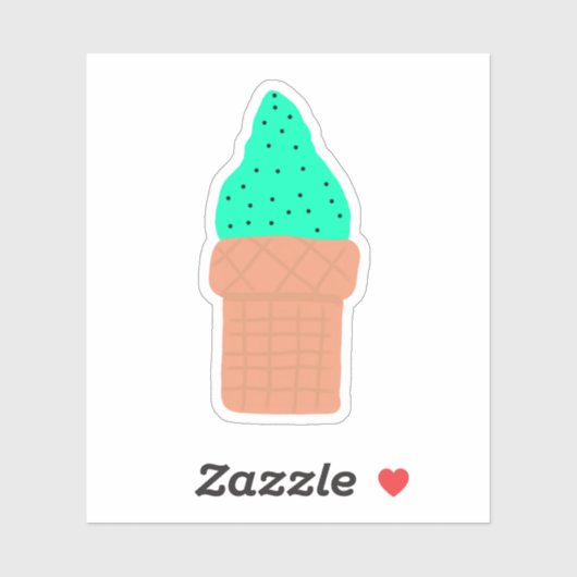 Ice Cream Cone Sticker (Vel)
