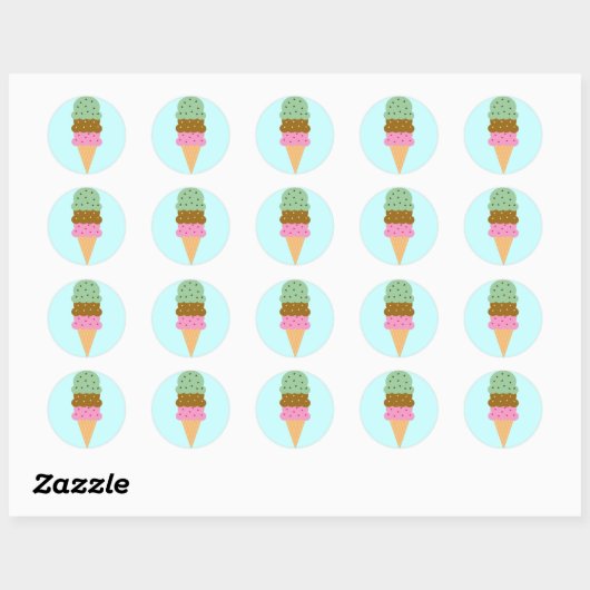 Ice Cream Cone Stickers (Vel)