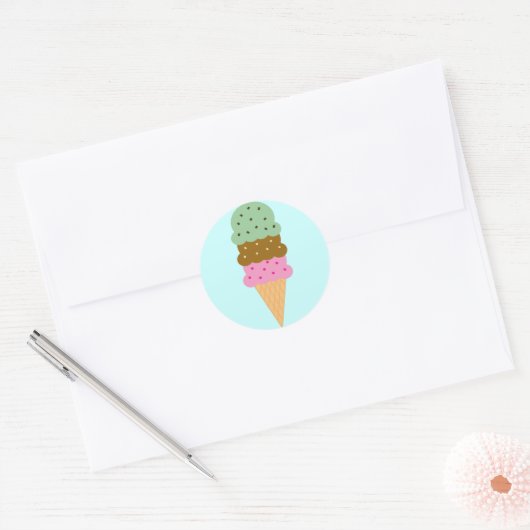 Ice Cream Cone Stickers (Envelop)