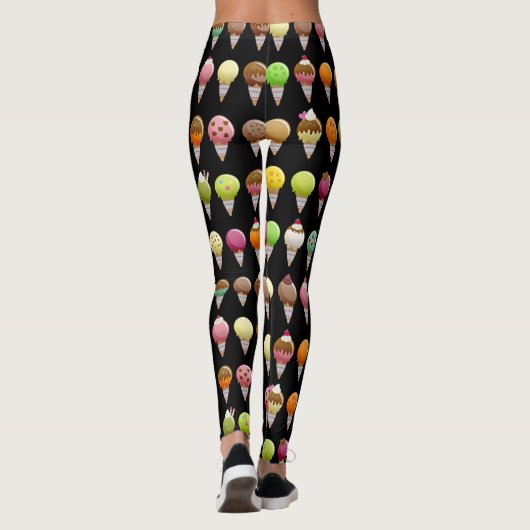 Ice Cream Cone Sweet gearomatiseerd Leggings (Achterkant)