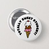 Ice Cream Cone Sweet Student Ronde Button 5,7 Cm (Voorkant /achterkant)