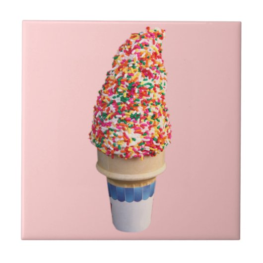 Ice Cream Cone Tile Tegeltje (Voorkant)