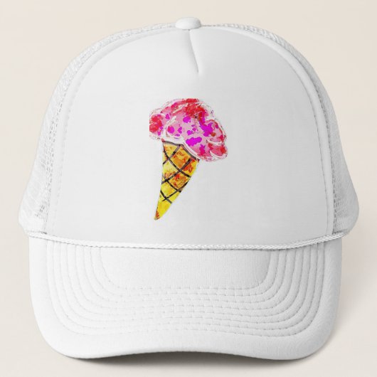 Ice Cream Cone Trucker Pet (Voorkant)
