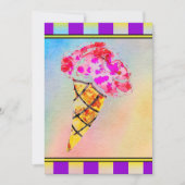 Ice Cream Cone-uitnodiging Kaart (Voorkant)
