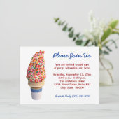Ice Cream Cone-uitnodigingen Kaart (Staand voorkant)