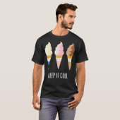 Ice Cream Cone Vanilla Chocolate Strawberry T-shirt (Voorkant volledig)
