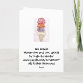 Ice Cream Cone Verjaardag Kaart (Achterkant)