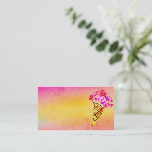 Ice Cream Cone Visitekaartje (Staand voorkant)