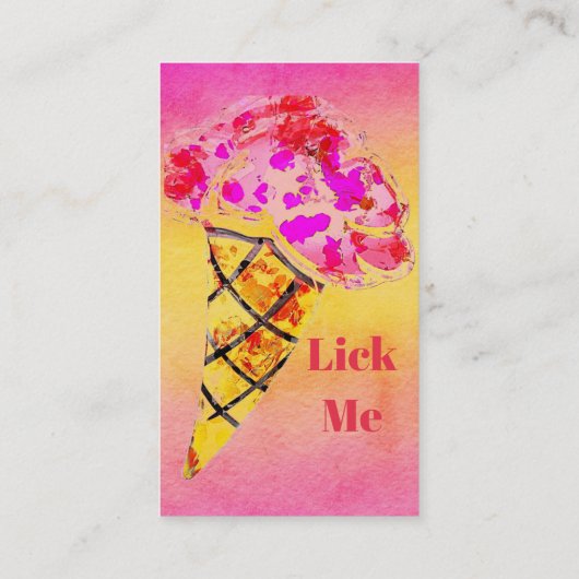 Ice Cream Cone Visitekaartje (Achterkant)