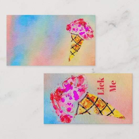 Ice Cream Cone Visitekaartje (Voorkant / Achterkant)