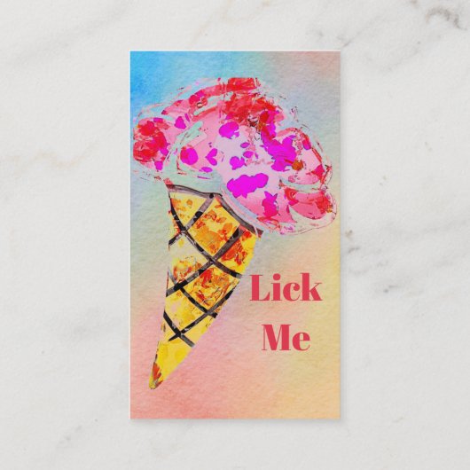 Ice Cream Cone Visitekaartje (Achterkant)