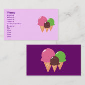 Ice Cream Cone-Visitekaartjes Visitekaartje (Voorkant / Achterkant)