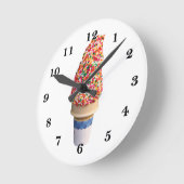 Ice Cream Cone Wall Clock Ronde Klok (Hoek)