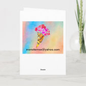 Ice Cream Cone Wenskaart Kaart (Achterkant)