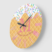 Ice Cream Cone with Vanilla Frosting & Sprinkles Grote Klok (Hoek)