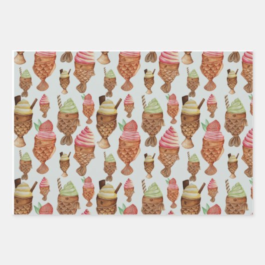 Ice Cream Cone Wrapping Paper (Voorkant)