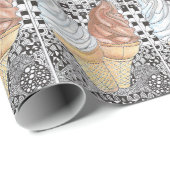Ice Cream Cone Wrapping Paper Cadeaupapier (Rol Hoek)