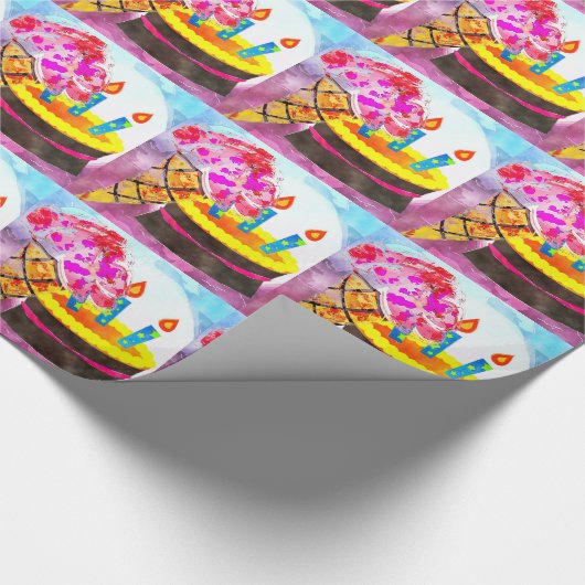Ice Cream Cone Wrapping Paper Cadeaupapier (Hoek)