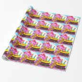 Ice Cream Cone Wrapping Paper Cadeaupapier (Uitgerold)
