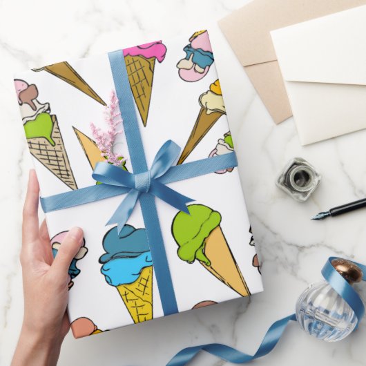 Ice Cream Cone Wrapping Paper Cadeaupapier (Geschenken)