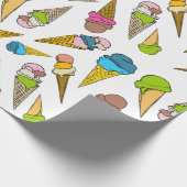 Ice Cream Cone Wrapping Paper Cadeaupapier (Hoek)