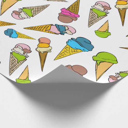 Ice Cream Cone Wrapping Paper Cadeaupapier (Hoek)