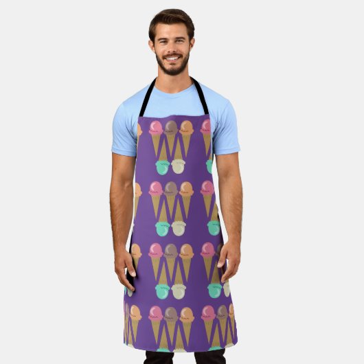 Ice Cream Cone Zone Leuke zoete traktaties Schort (Gedragen)