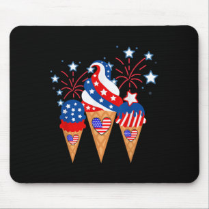 Ice Cream Cones 4th of July Vakantie Patriottisch Muismat