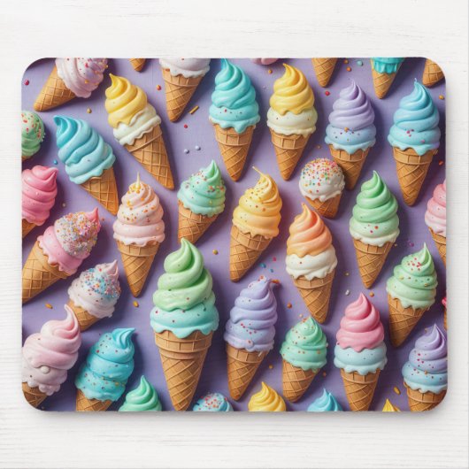 Ice Cream Cones Abstract Muismat (Voorkant)