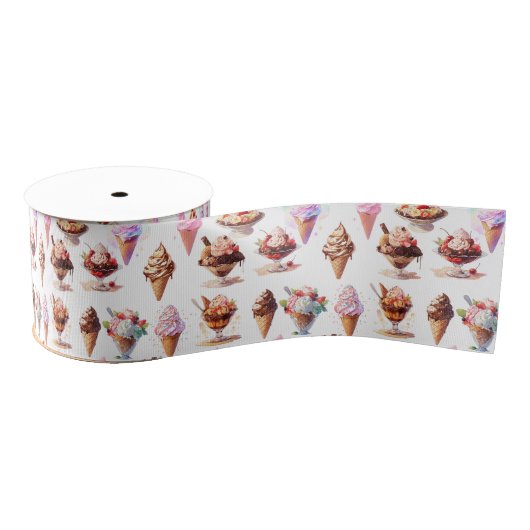 Ice Cream Cones and Sundaes Grosgrain Lint (Spoel)
