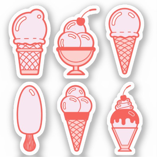 Ice Cream cones and sundaes stickers (Voorkant)