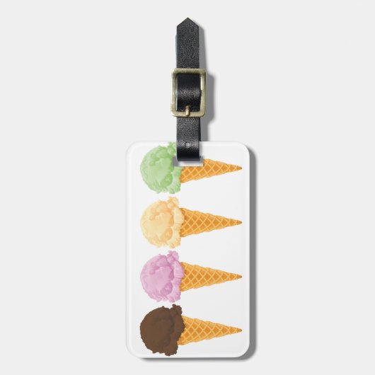 Ice Cream Cones Bagagelabel (Voorkant verticaal)
