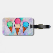 Ice Cream Cones Bagagelabel (Achterkant horizontaal)