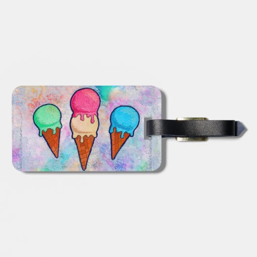 Ice Cream Cones Bagagelabel (Achterkant horizontaal)