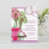 Ice Cream Cones Ballonnen Meisjes 4e Verjaardag Kaart (Staand voorkant)