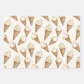 Ice Cream Cones Beach Birthday Inpakpapier Vel (Voorkant)