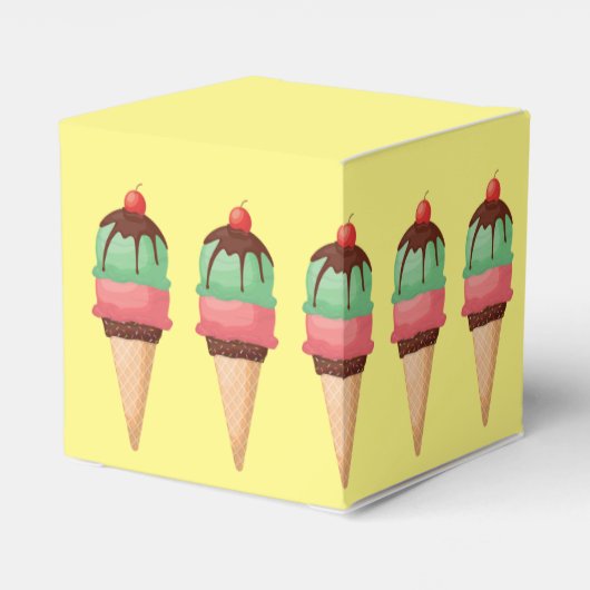 Ice Cream Cones Bedankdoosjes (Achterkant)