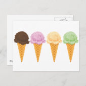Ice Cream Cones Briefkaart (Voorkant / Achterkant)