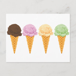 Ice Cream Cones Briefkaart