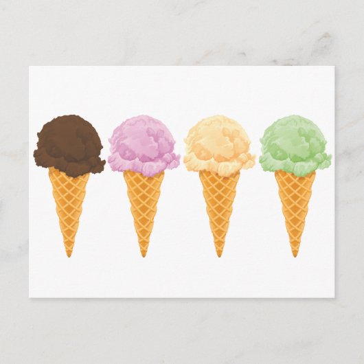 Ice Cream Cones Briefkaart (Voorkant)