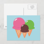 Ice Cream Cones Briefkaart (Voorkant / Achterkant)