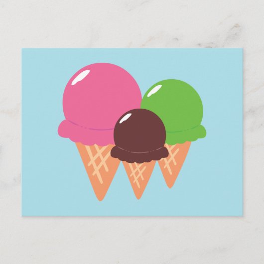 Ice Cream Cones Briefkaart (Voorkant)
