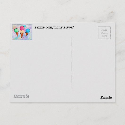 Ice Cream Cones Briefkaart (Achterkant)