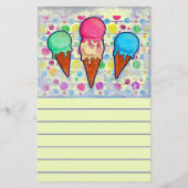 Ice Cream Cones Briefpapier (Achterkant)