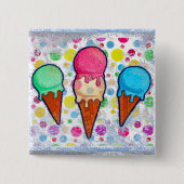 Ice Cream Cones Button (Voorkant)