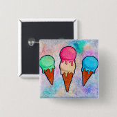 Ice Cream Cones Button (Voorkant /achterkant)